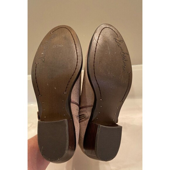 Sam Edelman Womans Boots Fawn Tan Suede Size 6 Booties 1.5 inch Heel Shoe EUC - Picture 10 of 12